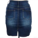 Angel Kiss  Los Angels Blue Denim Jean High Rise Stretch Skirt Brand New Photo 5