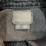 American Eagle  Women’s Black Denim Jacket Size Large Grunge Photo 5