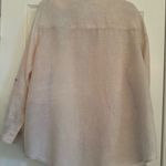 Sigrid Olsen  100% Linen Button Up Tunic Roll Tab Sleeve Cream Womens Sz 2XL Plus Photo 2