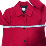 MNG Mango Women’s Red Wool Blend Coat Size M – Classic Button Down Winter Size M Photo 4