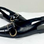 Givenchy Voyou Pointed Toe Slingback Ballet Flat Black 39.5 NEW Photo 11