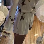 Lovestitch White And Floral Long Sleeve Romper Photo 0