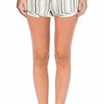 Free People Night Moves White & Blue Striped Cotton Shorts Photo 8