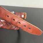 Brighton Vintage  Woven Leather Belt Solid Brass Buckle Size 36 Unisex 46713 Photo 3