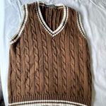 Brandy Melville Brown And White Sweater Vest Photo 1
