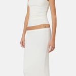 Eterne Emma Maxi Skirt in Cream XLarge New Womens Ribbed Cotton Size XL Photo 11