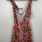 Finders Keepers NWT  Aranciata Mini Dress Sz 6 Pink Clementine Linen Summer Girly Photo 4