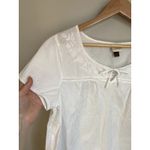 Sonoma  Embroidered Cotton Cream Peasant Blouse Large Boho Coastal Cowgirl Dainty Photo 2