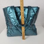 Victoria's Secret Womens Tote Bag Large Green Metallic Quilted Puffer 14" NEW Photo 8