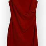 American Vintage VTG 90's Ava & Aiden Sleeveless Red Rouched Midi Dress Size 2 Christmas Holiday Photo 0