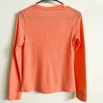 Outdoor Voices  Orange Melon Waffle Crew Neck Long Sleeve Shirt Women's Small NWT Photo 5