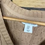 Cupcakes & Cashmere Tan Cable Knit Sweater Vest Size Medium Photo 5