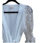 Camila Coelho Zandra Ivory Swiss Dot Wrap Dress Small Photo 5