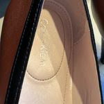 Calvin Klein  Business Formal Brown & Black Shoe Metal Buckle Peep Toe SZ… Photo 10