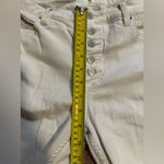 Free People  Jeans Womens 30 White Ankle Crop Raw Hem Button Fly Minor Pulls Photo 4