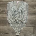 Victoria's Secret Victoria’s Secret‎ Gold Shimmer Lace Thong Bodysuit Teddy Size Medium Photo 3