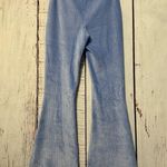 Aerie NWT Womens Groove On Blue High Rise Velour Ribbed Flare Pants Size Small Photo 4
