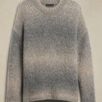 Banana Republic  M VERNICE Alpaca OMBRÉ SWEATER Spacedye Crew Gray Photo 0