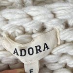 Adora Pom Pom Sleeves Cardigan Sweater Womens One Size Cream Open Front Chunky Photo 3