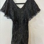 Dress the Population  Raven Black Lace Romper Size S Photo 4