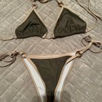 SheIn Contrasted Triangle Side Tie Bikini Photo 1