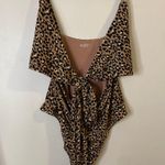 Aerie Leopard Print One-Piece Swimsuit Full Coverage Plus size XXL Photo 3