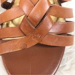 Ralph Lauren RALPH‎ LAUREN Langley Brown Leather Sandal Chunky Heel Strappy Classic Size 9 Photo 7