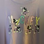 Disney  Cropped Long Sleeve Purple Pastel Mickey Mouse Tee Photo 2