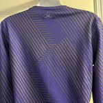 Under Armour  Women’s Purple/Gray HeatGear Long Sleeve Striped Pullover-large Photo 10