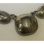 Trifari Vintage Crown Crystal Rhinestones Silver Tone Statement Necklace 15" Photo 1