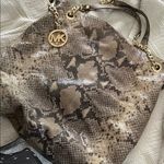 Michael Kors  Brown Shoulder Bag with Snake Print Photo 2
