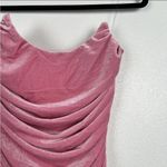 Dolls Kill 𝅺 Tic Toc Velvet Strapless Bodycon Dress Pink Sz S‎ NWT Photo 1