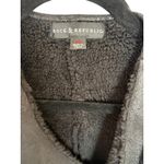 Rock & Republic  Black Faux Leather Vest Open Front Sherpa Lined Women's Size XS Photo 3