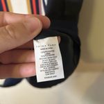 Trina Turk Trina Turk Off the Shoulder Silk Dress Mulitcolors with Navy & Cream Size XS Photo 7