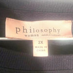 Philosophy ‎ navy sweatshirt/pink stripes 2X Photo 3
