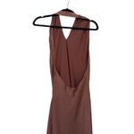 Show Me Your Mumu women jasmine halter midi dress copper luxe satin xsmall xs Photo 6