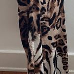 CHAUS NEW YORK Animal Print Leopard Round Neck Asymmetric Hem Blouse, size S Photo 4