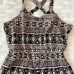 Forever 21 Black Tan Tribal Strappy Back Tumbler Girl Playsuit Sz S Photo 48