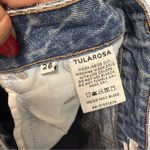Tularosa  Revolve Hailey Straight Jean Distressed Krabi Blue High Waist Rise 26‎ Photo 5