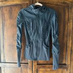 Lululemon  athletica Dark Gray Ruffled Utility Jacket 6 Photo 2