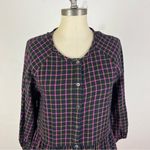 Madewell Plaid Flannel Raglan Button-Front Shirtdress Photo 3