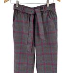 Altar'd State 2/$30  Plaid Print Waist Tie High Waisted Cropped Trouser Pants Photo 2