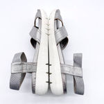 Naturalizer  Womens 6.5W Lily Silver Metallic Leather Sandal Comfort Summer Beach Photo 2