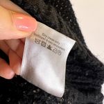 Veronica Beard  Mirnie Metallic V-Neck Long Relaxed Oversized Sweater Black XL Photo 5