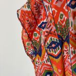 Maeve Anthropologie Ikat Print Dolman Sleeve Cinched Waist Dress Size Medium Photo 6
