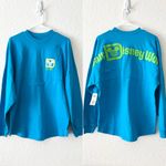 NWT  Parks Neon Blue & Green Walt Disney World Long Sleeve Spirit Jersey S Photo 1