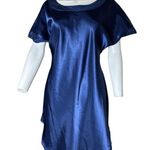 Victoria's Secret Gold Label  small satin royal blue nightgown slip dress Photo 5