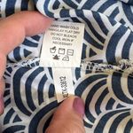 Mud Pie  Halter Top Backless Orange and Dark Blue Wave Pattern Swim Coverup Photo 11