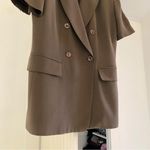 Jones New York  Vintage 90s Silk Double Breasted Short Sleeve Blazer Jacket 6 Photo 7