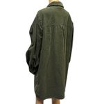 ASOS Design Corduroy Oversized Long Sleeve Shirt Dress Olive Green Womens 14 Photo 4